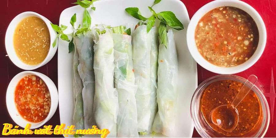 bánh ướt thịt nướng