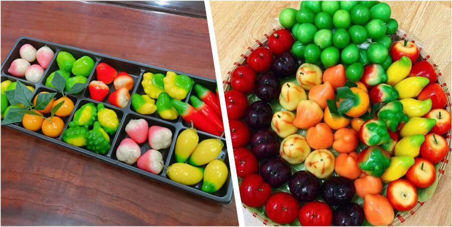 Bánh đậu xanh trái cây